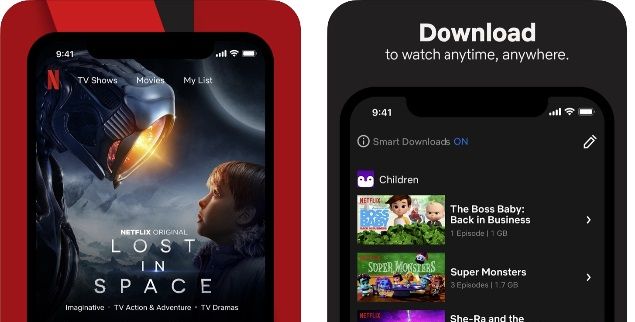 Netflix-appen, som den præsenteres i Apples App Store. Få vist billedet herover større ved at klikke på det. 